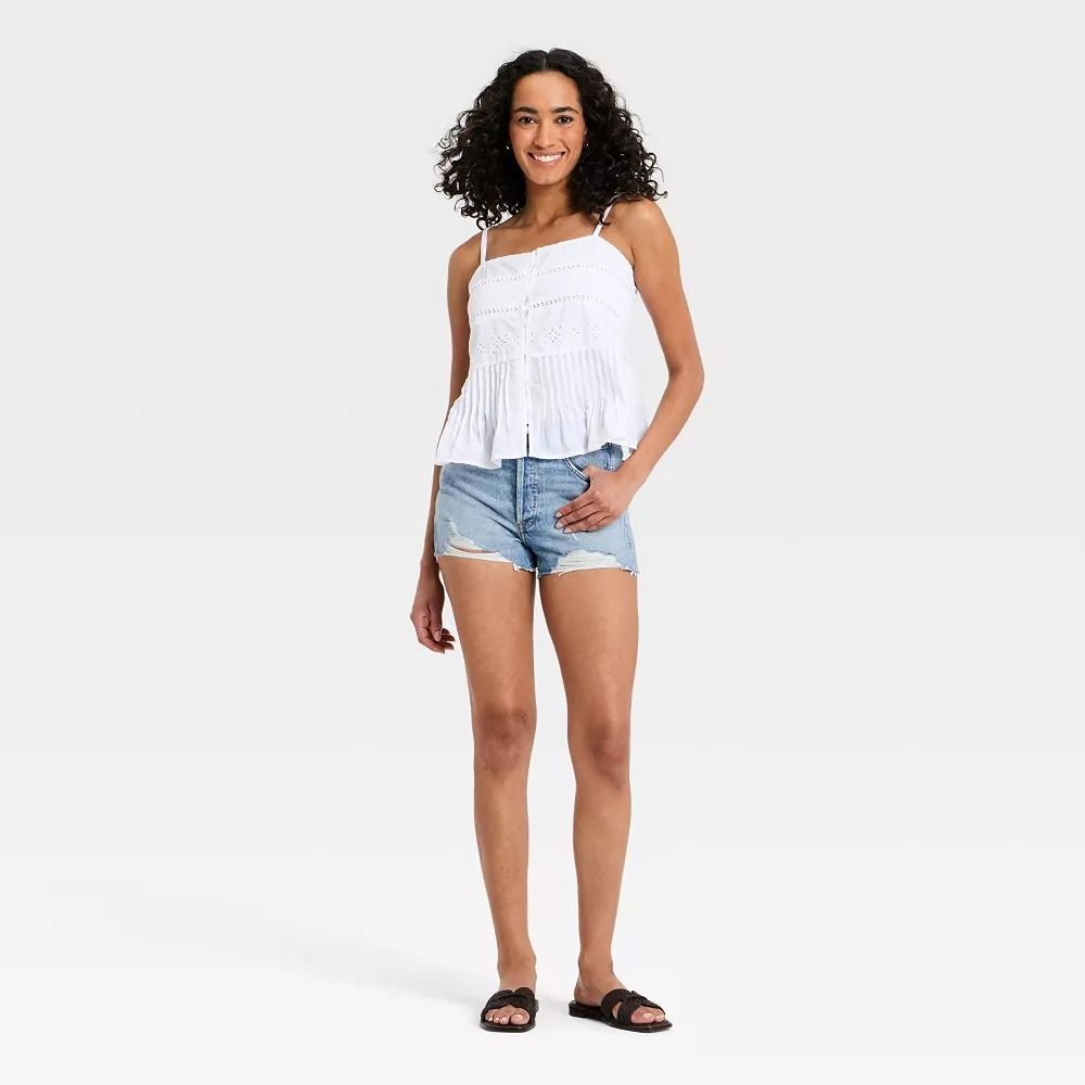 Women's High-Rise Cut-Off Jean Shorts - Universal Thread Light Wash 2